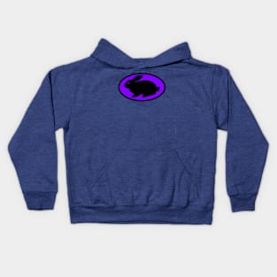 black print rabbit purple Kids Hoodie